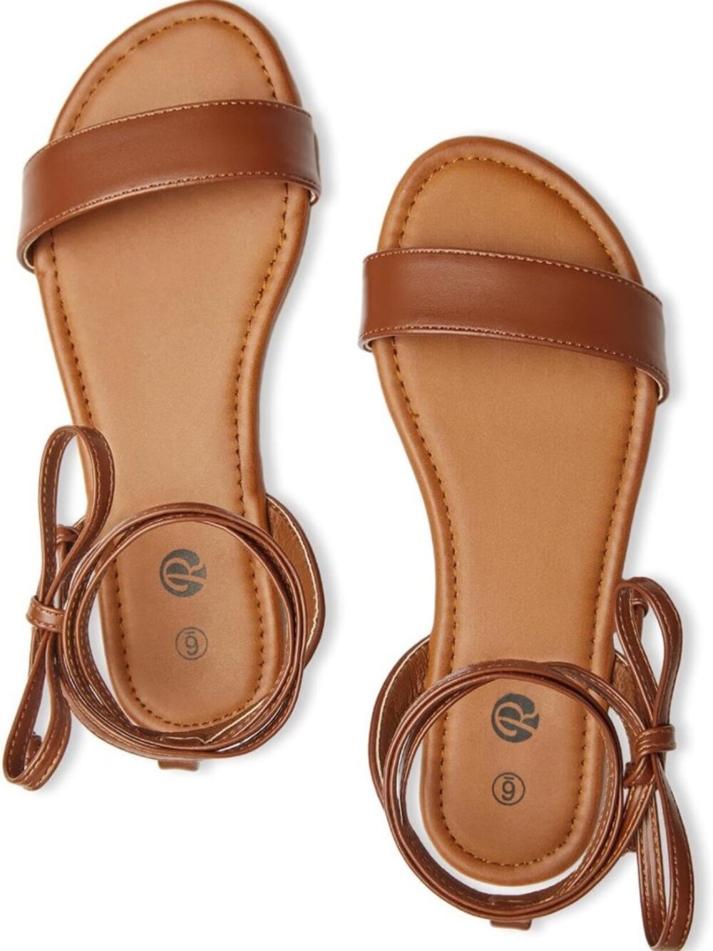 Stylish Open Toe Ankle Wrap Sandals - Comfortable Flat Strappy Summer Shoes